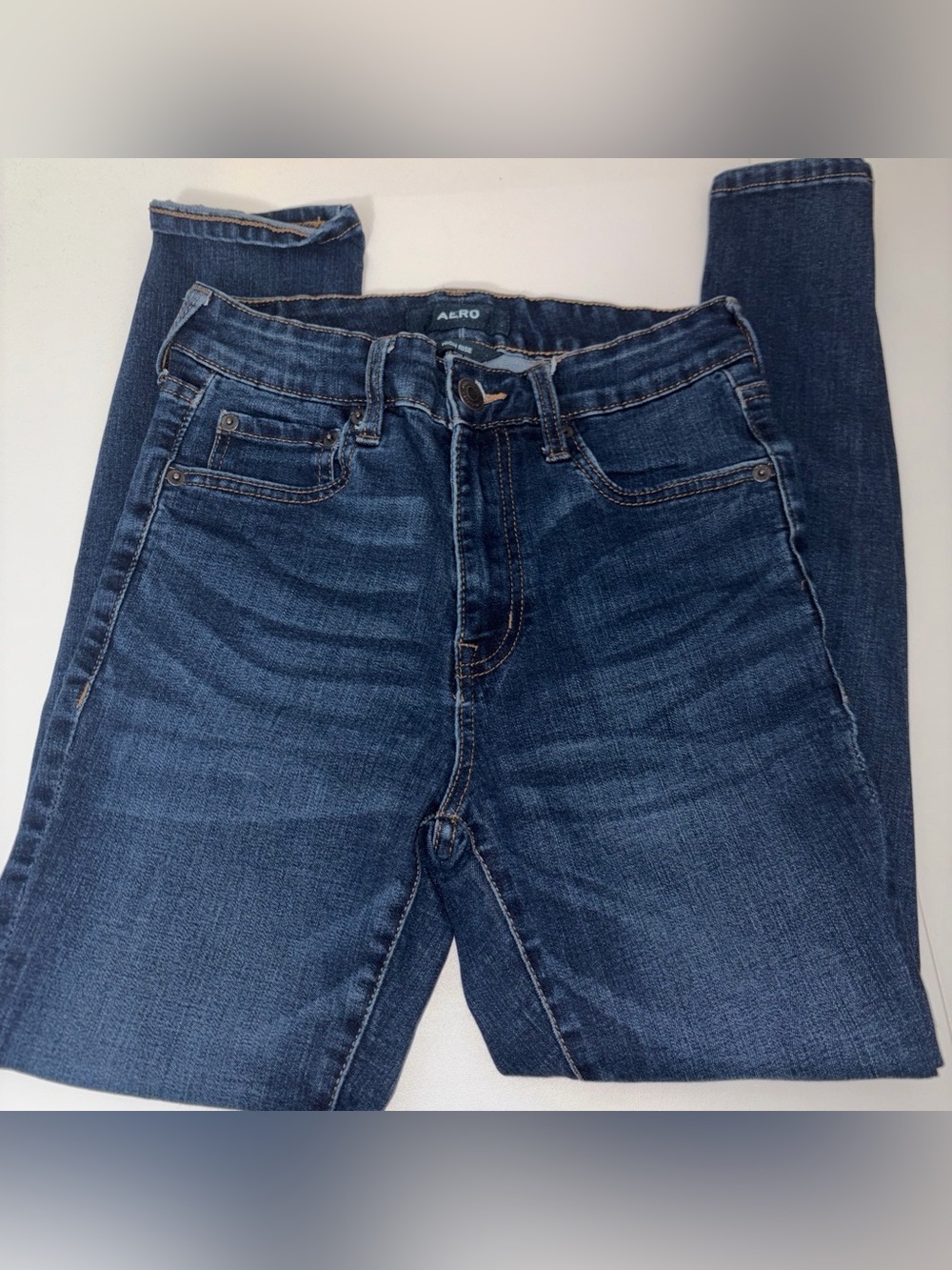Aeropostale Women's Dark Indigo High-Rise Skinny Jeans